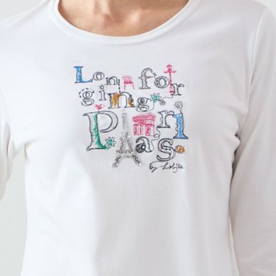 Ｐａｒｉｓ刺繍　カットソー（１２１２３４３４）