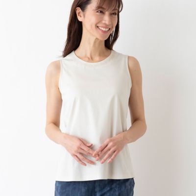 ＜LOBJIE (Women)＞ラメ刺繍入りタンクトップ（１２１２３４３７）