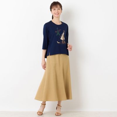 Ｌｏｂｉｎ刺繍　Ｔシャツ（お散歩）（１２１２３４４１）