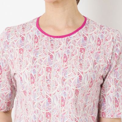 〔カバリエレ・アズーロ〕フラワーストライプＴシャツ（１２１２３４４３）