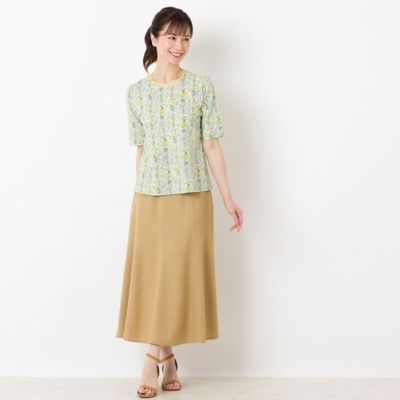 〔カバリエレ・アズーロ〕フラワーストライプＴシャツ（１２１２３４４３）