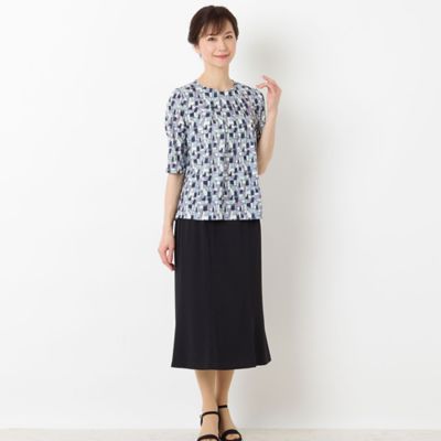 幾何柄プリントＴシャツ（１２１２３４５２）