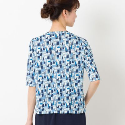 幾何柄プリントＴシャツ（１２１２３４５２）