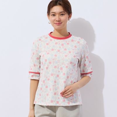 ＜LOBJIE (Women)＞【洗える・日本製】パフューム柄Ｔシャツ（１２１２３５０１）
