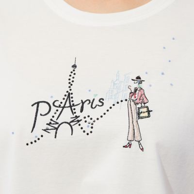【洗える】Ｌｏｂｉｎ　エッフェル塔柄Ｔシャツ（１２１２３５０３）