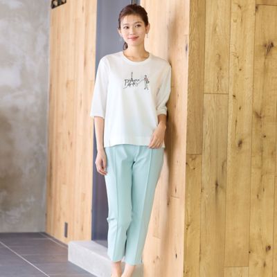 【洗える】Ｌｏｂｉｎ　エッフェル塔柄Ｔシャツ（１２１２３５０３）