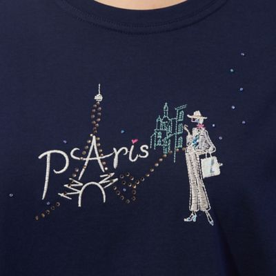 【洗える】Ｌｏｂｉｎ　エッフェル塔柄Ｔシャツ（１２１２３５０３）
