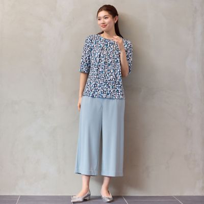 【洗える・日本製・セットアップ可能】幾何柄Ｔシャツ（１２１２３５４２）