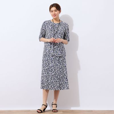 【洗える・日本製・セットアップ可能】幾何柄Ｔシャツ（１２１２３５４２）