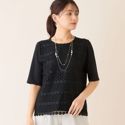レースカットソー BEARDSLEY（ビアズリー） tシャツ 裾レースカットソー レディース