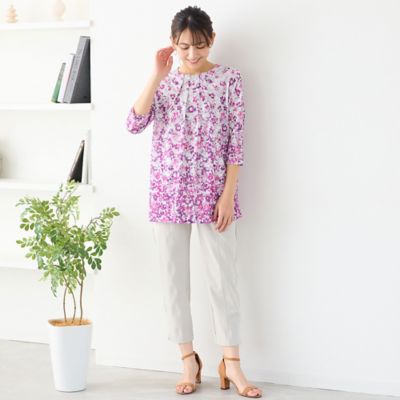 【専用】フラワー シフォン&amp;Florida Garden チュニック２点 再入荷】フラワーシフォンチュニック - seventen