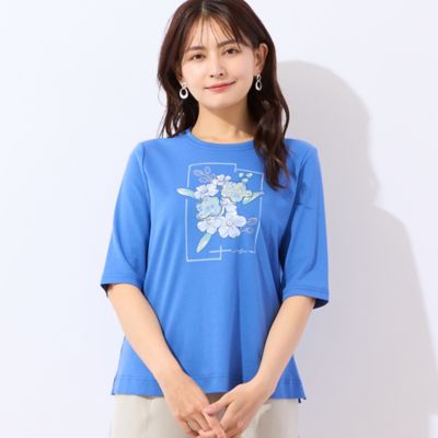 洗える・綿100％】アップリケTシャツ（12123621