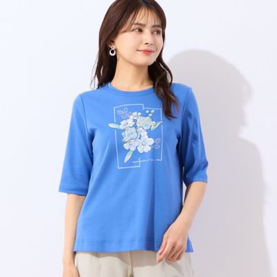 洗える・綿100％】アップリケTシャツ（12123621