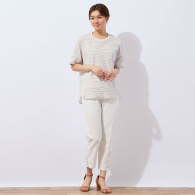 【洗える・日本製】タックボーダーＴシャツ（１２１２４５０１）