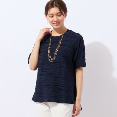 【洗える・日本製】タックボーダーＴシャツ（１２１２４５０１）