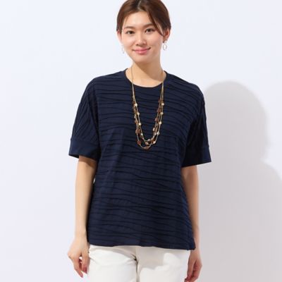 【洗える・日本製】タックボーダーＴシャツ（１２１２４５０１）