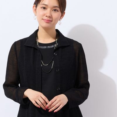 【洗える・日本製・綿１００％】襟ぐり刺繍コットンタンクトップ（１２１２４５１２）