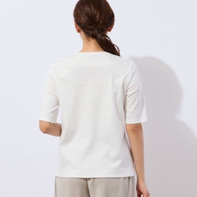 【洗える・日本製】花文字刺繍Ｔシャツ（１２１２４５２２）