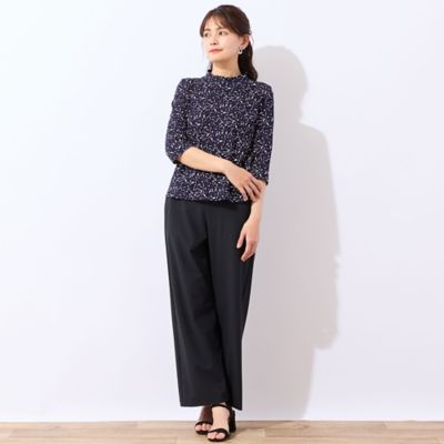 極美品 PLEATS PLEASE タイダイ柄 ボトルネック カットソー 洗える・日本製・綿100％】幾何柄ボトルネックカットソー
