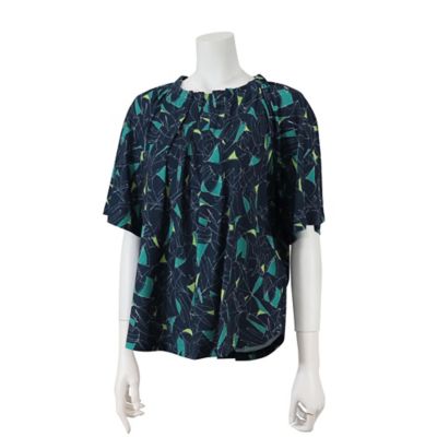 ジオメトリック柄フレアスリーブＴシャツ（１２１２５４０１）