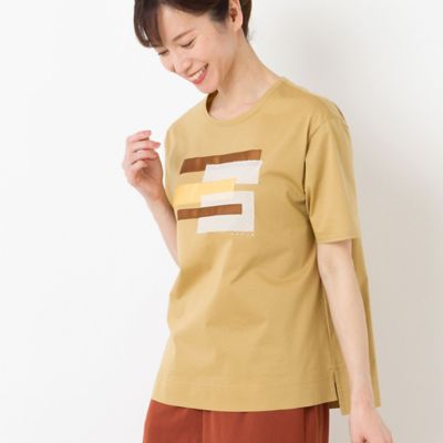 リボン刺繍コットンＴシャツ（１２１２５４１１）