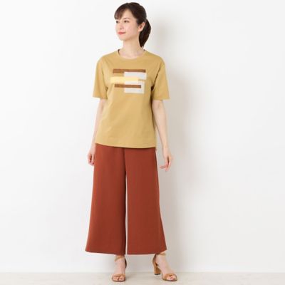 リボン刺繍コットンＴシャツ（１２１２５４１１）