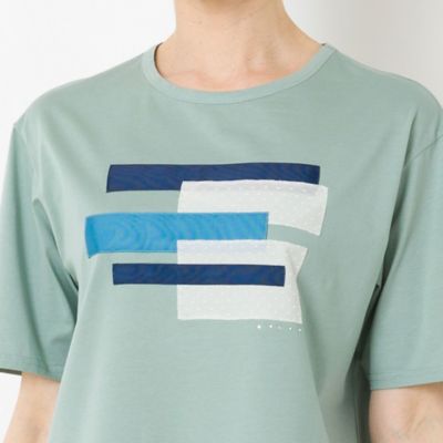 リボン刺繍コットンＴシャツ（１２１２５４１１）