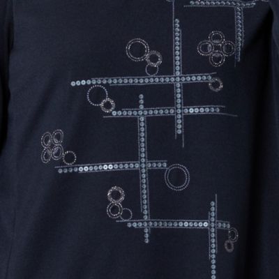 スパンコール刺繍カットソー（１２１２５４２３）