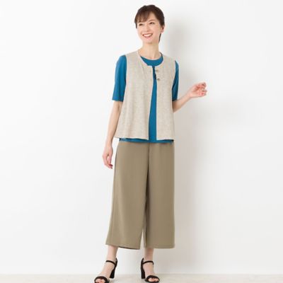 スパンコール刺繍　シルケットスムースＴシャツ（１２１２５４３１）