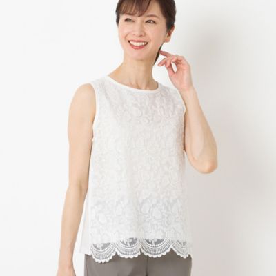 LOBJIE (Women)/ロブジェ クリンプレース ノースリーブトップス(12125433)