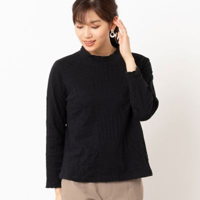シャーリングジャカード　ハイネックカットソー（１２１２５４６４）