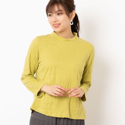 シャーリングジャカード　ハイネックカットソー（１２１２５４６４）
