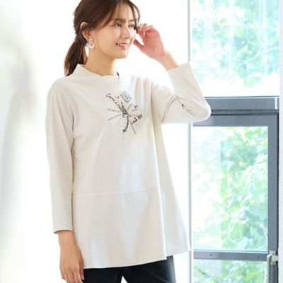 洗える】エッフェル塔刺繍カットソー（12125603） | LOBJIE