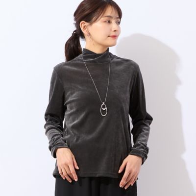 トップス Kao 洗える・日本製】フロッキーチュールトップス（12125611