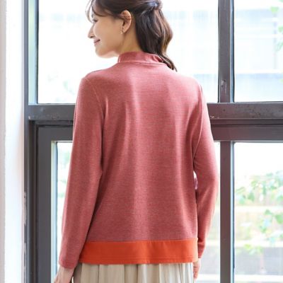 洗える・日本製】Lady刺繍ボーダーカットソー（12125633