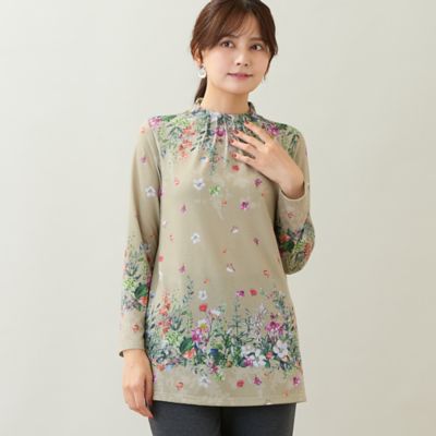 洗える・日本製】花柄パネルプリントチュニック（12125643