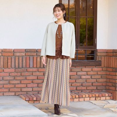 刺繍入りパフスリーブカットソー（１２１２６４０１）