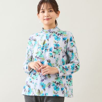 ロブジェ（LOBJIE）/【洗える・日本製】小花柄カットソー 洗える・日本製】花柄起毛カットソー（12126522） | LOBJIE