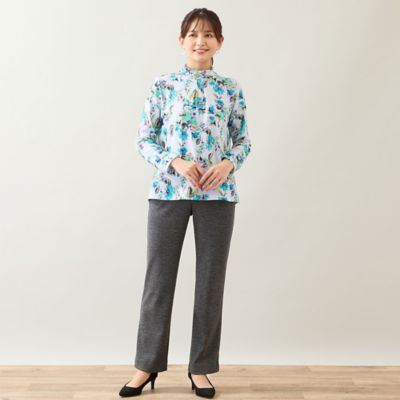 洗える・日本製】花柄起毛カットソー（12126522） | LOBJIE