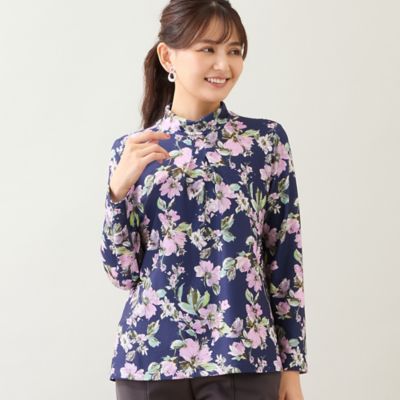 洗える・日本製】花柄起毛カットソー（12126522） | LOBJIE