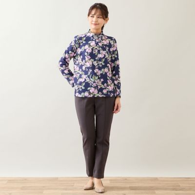 洗える・日本製】花柄起毛カットソー（12126522） | LOBJIE