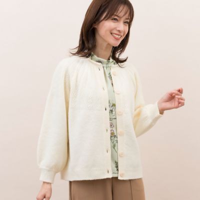 ＜LOBJIE (Women)＞求心編みニットカーディガン（１２１３１４０１）