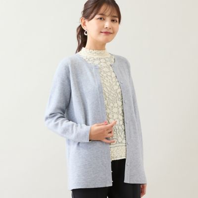 ＜LOBJIE (Women)＞パールモチーフつきニットカーディガン（１２１３１６０１）