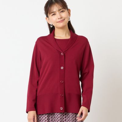 ショールカラーニットカーディガン（12135561） | LOBJIE