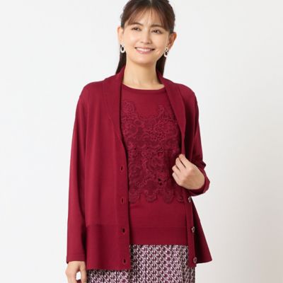 ショールカラーニットカーディガン（12135561） | LOBJIE