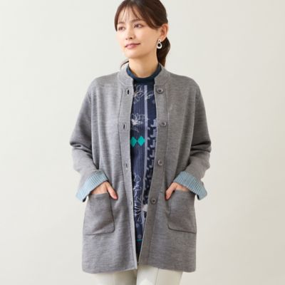 【美品】ロベルトコリーナ×シップス ニット ダブル 銀ボタン ジャケット L 美品】ロベルトコリーナ×シップス ニット ダブル 銀ボタン