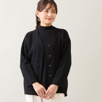 ＜LOBJIE (Women)＞【アンサンブル可】Ｖネックニットカーディガン（１２１３６５２１）
