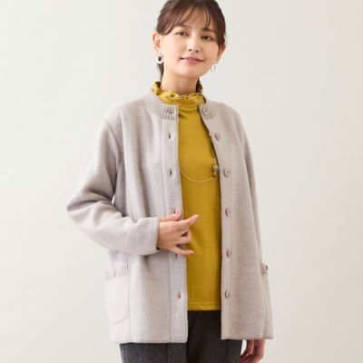 ウール100％】圧縮ウールニットジャケット（12136541