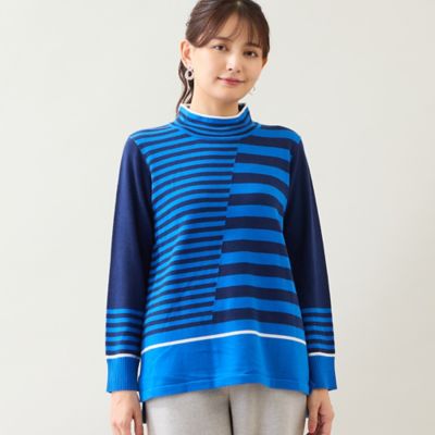 カラーボーダーセーター（12136542） | LOBJIE (Women