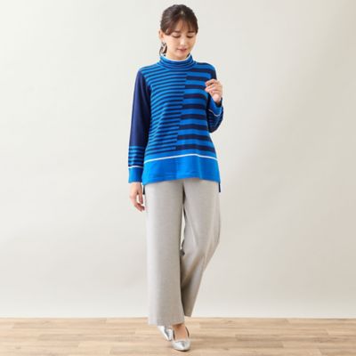 カラーボーダーセーター（12136542） | LOBJIE (Women